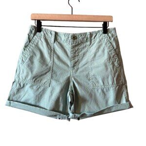 Women's 26 Madewell Light Green High Rise Linen Cotton Blend Shorts